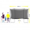 Trampoline extérieur 360 cm - filet de sécurité + matelas de protection + echelle - norme EU Trampoline extérieur 360 cm - filet de sécurité + matelas de protection + echelle - norme EU