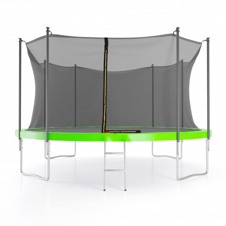 Trampoline extérieur 430 cm - filet de sécurité + matelas de protection + echelle - norme EU