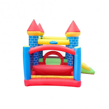 Château Gonflable 3m : aire de jeux avec toboggan - souffleur et sac de rangement inclus - Castle Bouncer Deluxe