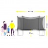 Trampoline extérieur 430 cm - filet de sécurité + matelas de protection + echelle - norme EU Trampoline extérieur 430 cm - filet de sécurité + matelas de protection + echelle - norme EU