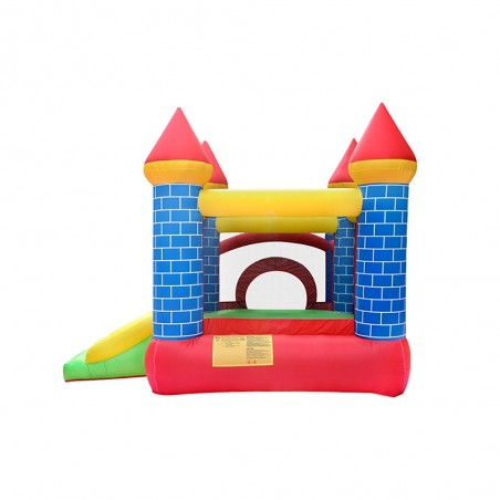 Château Gonflable 3m : aire de jeux avec toboggan - souffleur et sac de rangement inclus - Castle Bouncer Deluxe