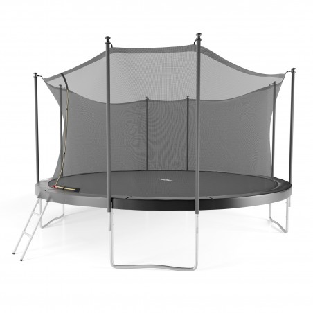 Trampoline extérieur 430 cm - filet de sécurité + matelas de protection + echelle - norme EU