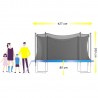 Trampoline extérieur 430 cm - filet de sécurité + matelas de protection + echelle - norme EU Trampoline extérieur 430 cm - filet de sécurité + matelas de protection + echelle - norme EU