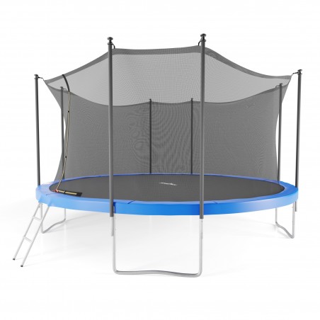 Trampoline extérieur 430 cm - filet de sécurité + matelas de protection + echelle - norme EU