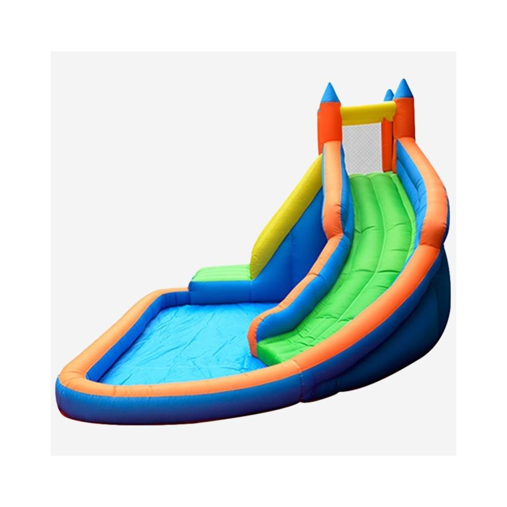 Château Aquatique Gonflable pour enfants 4m - Aire de jeux avec Escalade, Tobbogan et Piscine