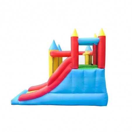 Château Gonflable 2,80m - Aire de jeux avec Toboggan et escalade - souffleur et sac de rangement inclus - Sunny Jelly