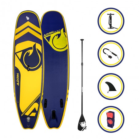 Stand up Paddle Gonflable 9'8 - PLAYER ADRN 9'8 32'' 5'' (295x81x13cm) - avec Pompe, Pagaie, Leash et Sac de transport