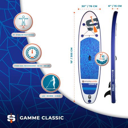 CAYMAN 10'0 PACK STAND UP PADDLE