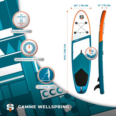 M 10'6 PACK STAND UP PADDLE