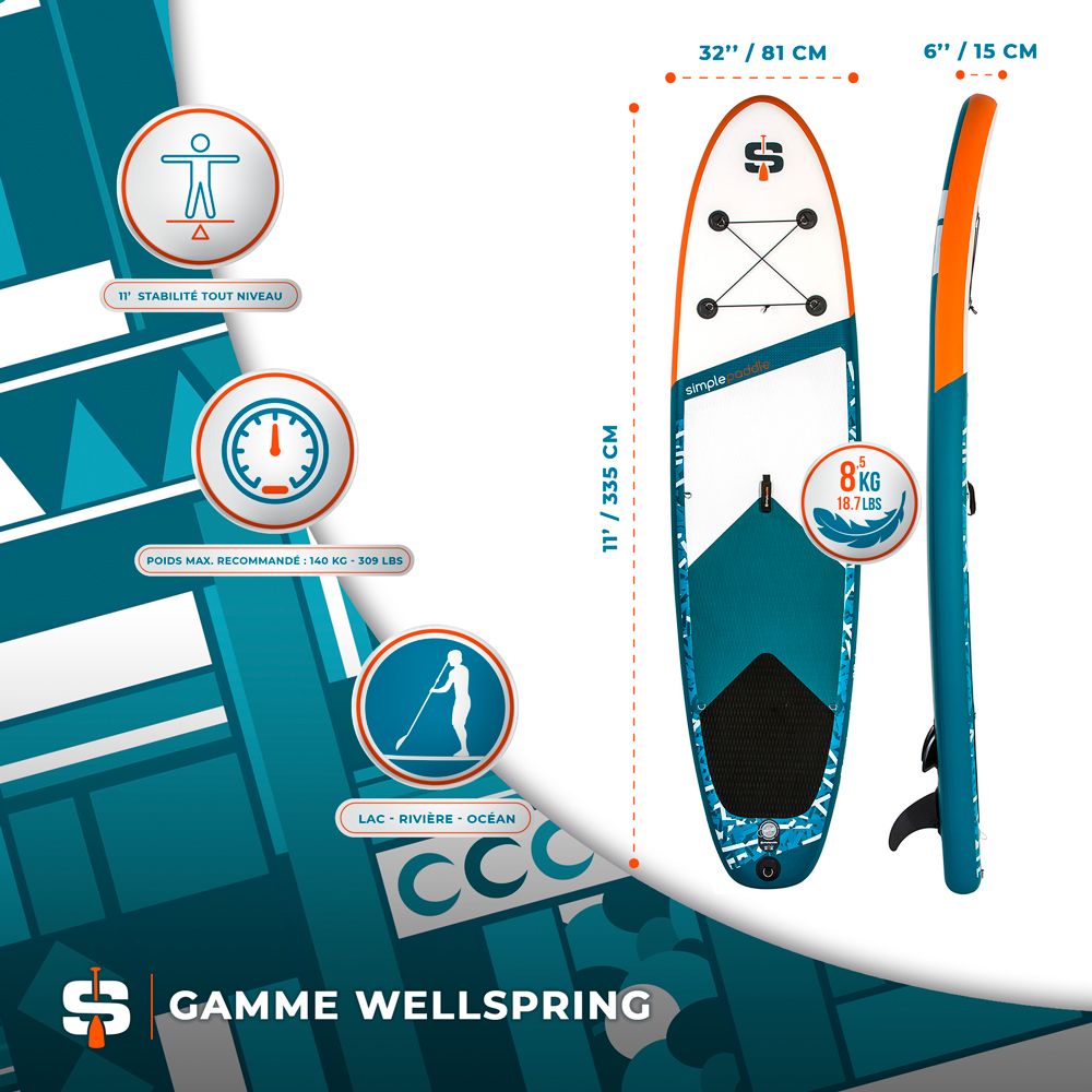 L 11' PACK STAND UP PADDLE