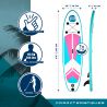 Pack Stand Up Paddle Gonflable 9'9 - INDIANA PINK ROHE 9'9" 30'' 5'' (297x76x12,7cm) - avec accessoires Pack Stand Up Paddle Gonflable 9'9 - INDIANA PINK ROHE 9'9" 30'' 5'' (297x76x12,7cm) - avec accessoires