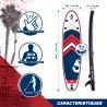 Paddle gonflable AMBITION 10'4 30'' 6'' (315x76x15 cm) avec pagaie, leash, pompe, anneaux de kayak et sac de transport Paddle gonflable AMBITION 10'4 30'' 6'' (315x76x15 cm) avec pagaie, leash, pompe, anneaux de kayak et sac de transport