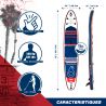 Stand Up Paddle 15' - DEUCE FSN 15' 34" 8" (457x86x20 cm) avec Pagaie, Leash, Pompe et Sac de Transport Stand Up Paddle 15' - DEUCE FSN 15' 34" 8" (457x86x20 cm) avec Pagaie, Leash, Pompe et Sac de Transport