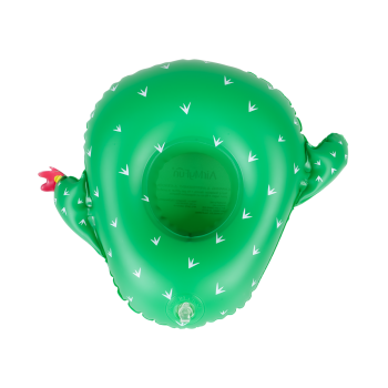 Porte Boisson Gonfable pour Piscine ou Plage, Flotteur, Accessoire d'Eau - Cactus 28x23cm
