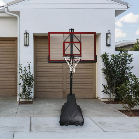 Panier de Basketball Pro Deluxe Platinium sur Pied et Mobile, Hauteur Réglable de 2.30m à 3.05m