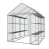 Serre d'hivernage 4m² - Avec étagères et porte zippée Serre d'hivernage 4m² - Avec étagères et porte zippée