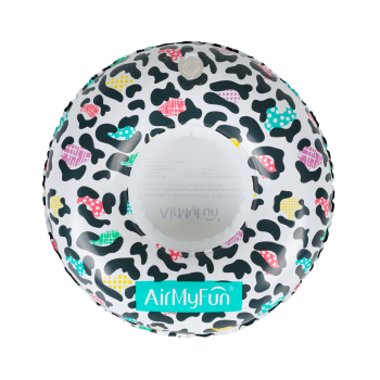 Porte Boisson Gonfable pour Piscine ou Plage, Flotteur, Accessoire d'Eau - Léopard ø18cm