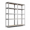 Lot de 2 Etagères Charges Lourdes -150x70x30cm Gris Lot de 2 Etagères Charges Lourdes -150x70x30cm Gris