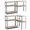 Lot de 2 Etagères Charges Lourdes -150x70x30cm Gris Lot de 2 Etagères Charges Lourdes -150x70x30cm Gris