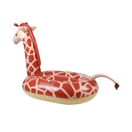 Bouée Gonflable XXL Chevauchable, Piscine & Plage, Flotteur Deluxe - Giraffe 140x140x105cm